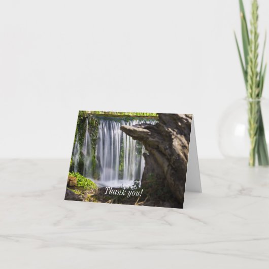 Carte de remerciements axé sur la cascade (Devant)