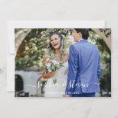 Carte De Remerciements Azure & Ivory Floral Romance Wedding (Devant)
