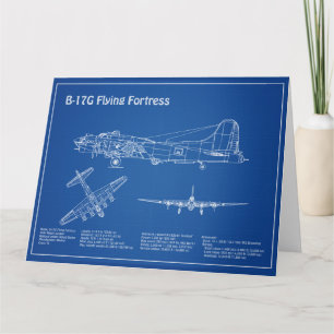 Carte De Remerciements B-17 Forteresse Volante - Plan directeur de l'avio