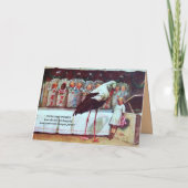 CARTE DE REMERCIEMENTS BABILLAGE DE NOUVEAU-NÉ BÉBÉ CIGOGNE (Dos)