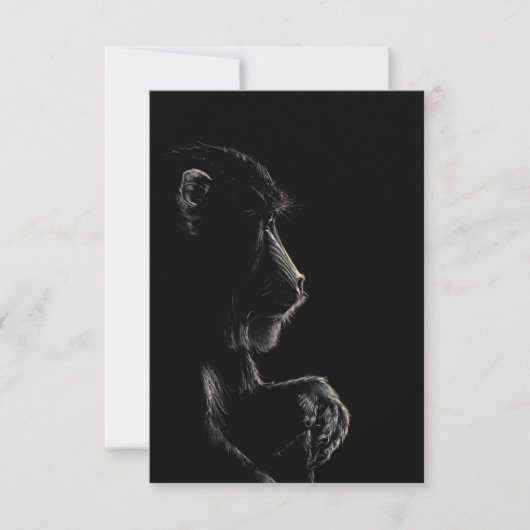 Carte De Remerciements Babouin (Devant)