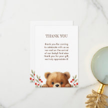 Baby Bear And Rowan Berries Baby Shower