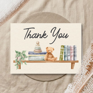 Carte De Remerciements Baby Books and Brunch Neutral Baby Shower