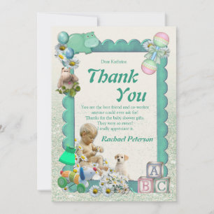 Carte De Remerciements Baby Boy Shower Tweets