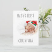 Carte De Remerciements Baby First Christmas Card (Debout devant)