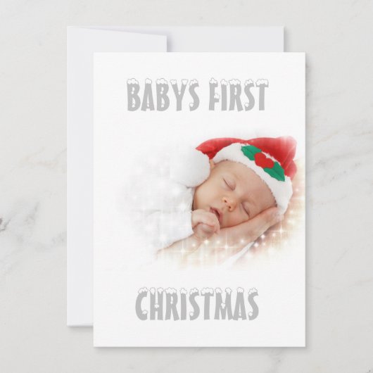 Carte De Remerciements Baby First Christmas Card (Devant)