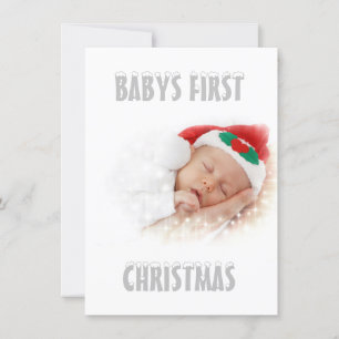 Carte De Remerciements Baby First Christmas Card