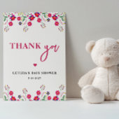 Carte De Remerciements Baby Floral mexicain en Baby shower de fleurs