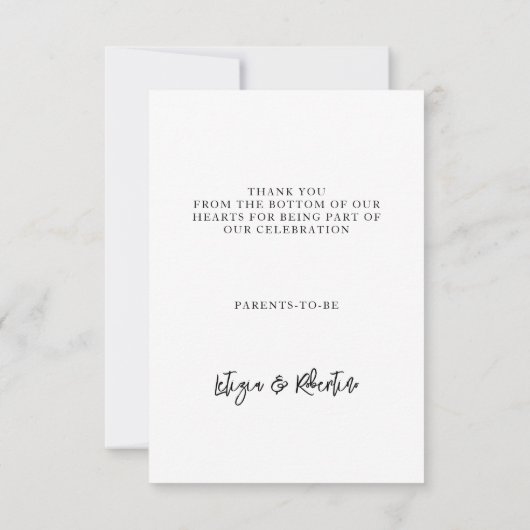 Carte De Remerciements Baby Floral mexicain en Baby shower de fleurs (Dos)