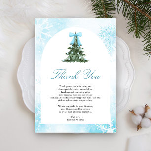 Carte De Remerciements Baby It's Cold Outside Baby Shower Ruban Bleu