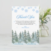 Carte De Remerciements Baby It's Cold Outside Winter Baby Shower  (Debout devant)