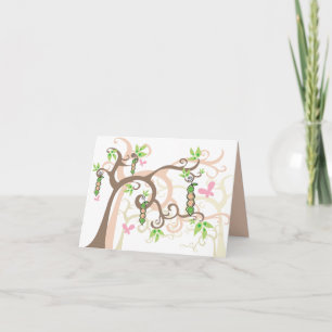 Carte De Remerciements Baby Peas in Pod Twin Girls Thank You Note Card