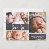 Baby Photo Collage Chalkboard Type de script