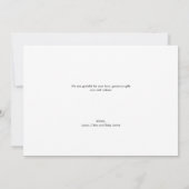 Carte De Remerciements Baby Photo Modern Handlettering script Birth (Dos)