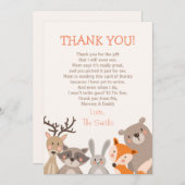 Carte de remerciements baby shower (Devant / Derrière)