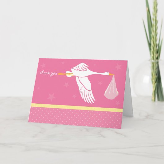 Carte de remerciements baby shower (Devant)