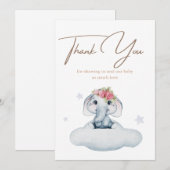 Carte de remerciements baby shower (Devant / Derrière)