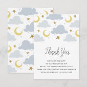 Carte De Remerciements baby shower à étoile torride (Devant / Derrière)