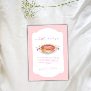 Carte De Remerciements Baby shower à la croûte rose sucrée à la croûte à