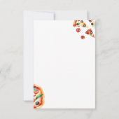 Carte De Remerciements Baby shower à pizza italienne en tranches (Dos)