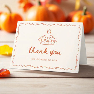 Carte De Remerciements Baby shower à tarte à la coupe d'automne plié