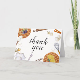 Carte De Remerciements Baby shower à tarte rustique