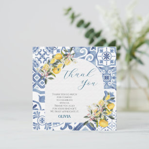 Carte De Remerciements Baby shower à thème Citrus