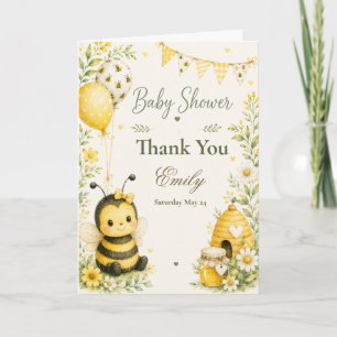 Carte De Remerciements Baby Shower Abeille