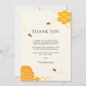 Carte de remerciements Baby shower abeilles (Devant)