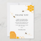 Carte de remerciements Baby shower abeilles (Devant)