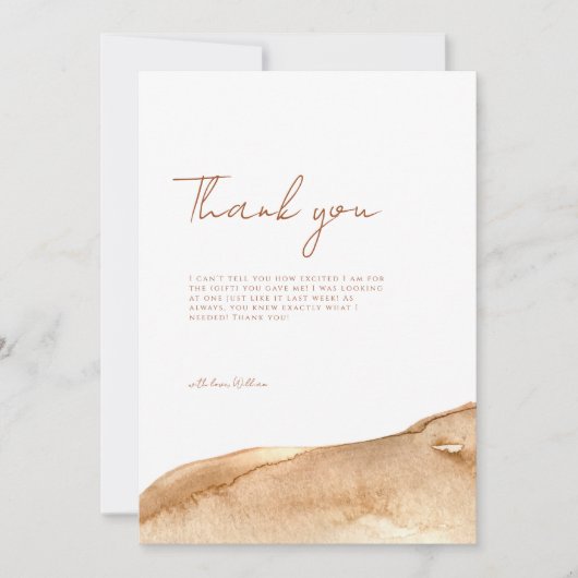 Carte De Remerciements Baby shower Abstrait du désert de Boho moderne (Devant)