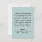 Carte De Remerciements Baby shower adorable (Dos)