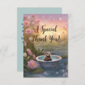 Carte De Remerciements Baby shower adorable (Devant / Derrière)