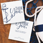 Carte de remerciements Baby shower Ancre<br><div class="desc">Ancre Carte de remerciements de Baby shower nautique</div>