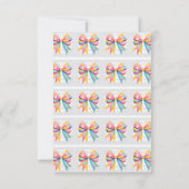 Carte De Remerciements Baby shower arc-en-ciel (Dos)