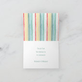 Carte De Remerciements Baby shower arc-en-ciel Boho (Intérieur)