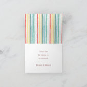 Carte De Remerciements Baby shower arc-en-ciel rose (Intérieur)