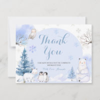 BABY SHOWER ARCTIQUE ANIMAL Snowflakes Arbres