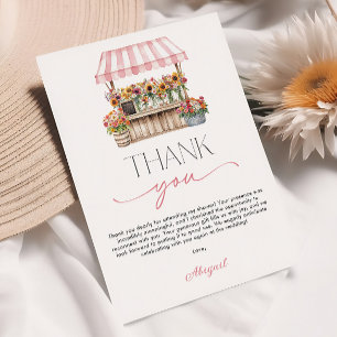 Carte De Remerciements Baby Shower au Marché Frais