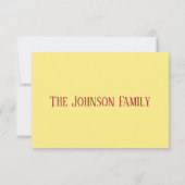 Carte De Remerciements Baby shower Automne (Dos)