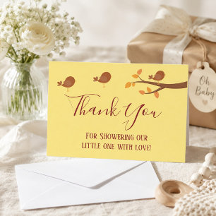 Carte De Remerciements Baby Shower Automne