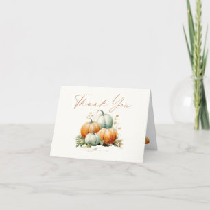 Carte De Remerciements Baby Shower Automne Citrouille