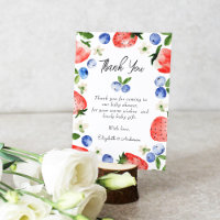 Baby shower aux fraises bleuets