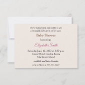 Carte de remerciements baby shower avec Stork et B (Dos)