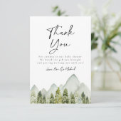 Carte de remerciements Baby shower aventure (Debout devant)