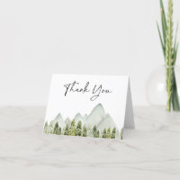 Carte de remerciements Baby shower aventure
