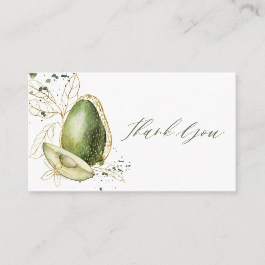 Carte de remerciements Baby shower Avocado (Devant)