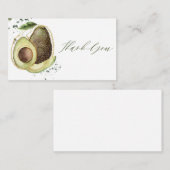 Carte de remerciements Baby shower Avocado (Devant / Derrière)