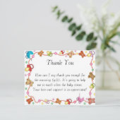 Carte de remerciements Baby shower Baby Elements (Debout devant)