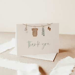 Carte de remerciements baby shower   Baby shower G